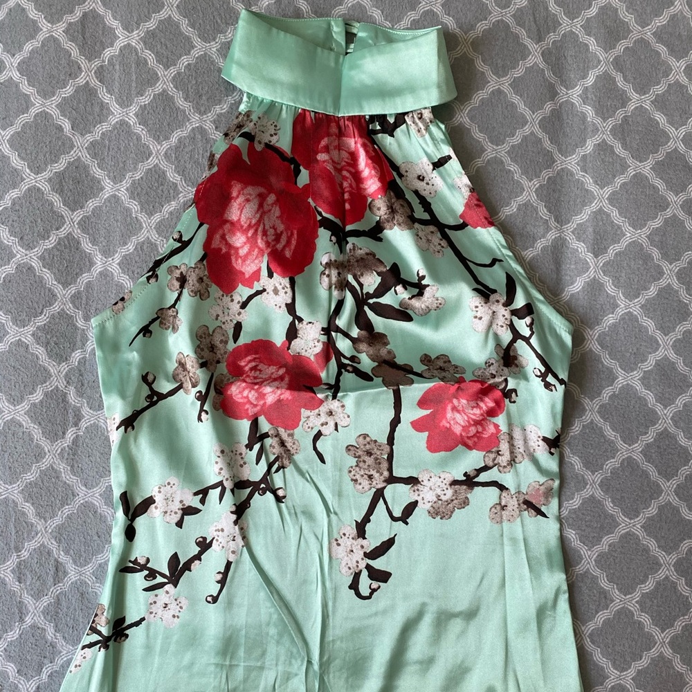 🌿 Mint Silk Blouse